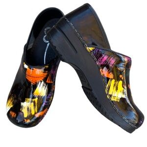 Sanita Painter Danish Floral Clogs Size EU 38 (US size 7) Medical Sturdy